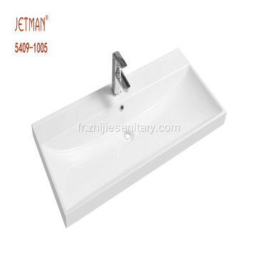 bassin monobloc rectangulaire en Solid Surface